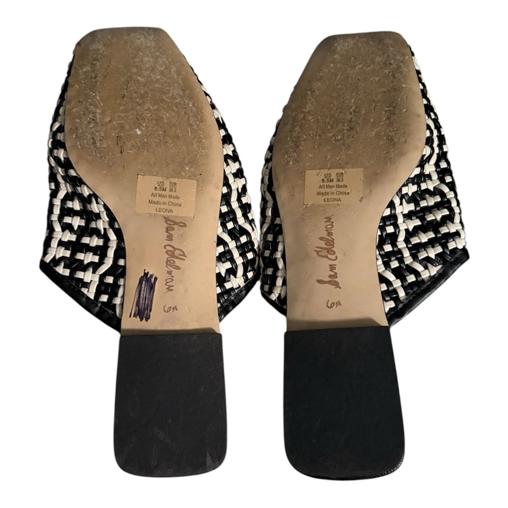 Sam Edelman Leona Woven Mules Women's 6.5 Slide Flats Chic Casual Square Toe - Picture 8 of 9